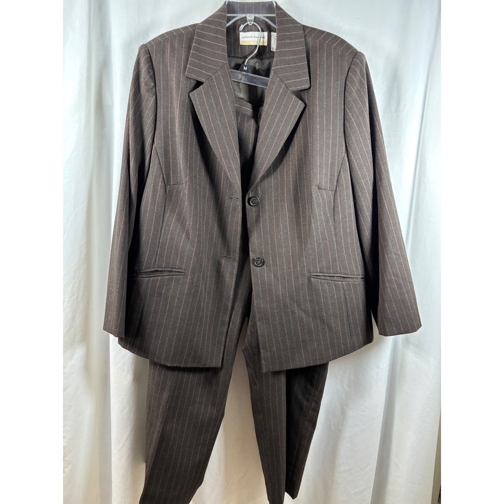 Alfred Dunner Woman Charcoal Wool Blend Pant Suit Plus Size 18W Blazer